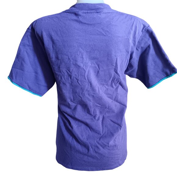 Vintage Women's Small S/M T-shirt Disney Goofy Graphic Purple 1990's Medium - Picture 5 of 7